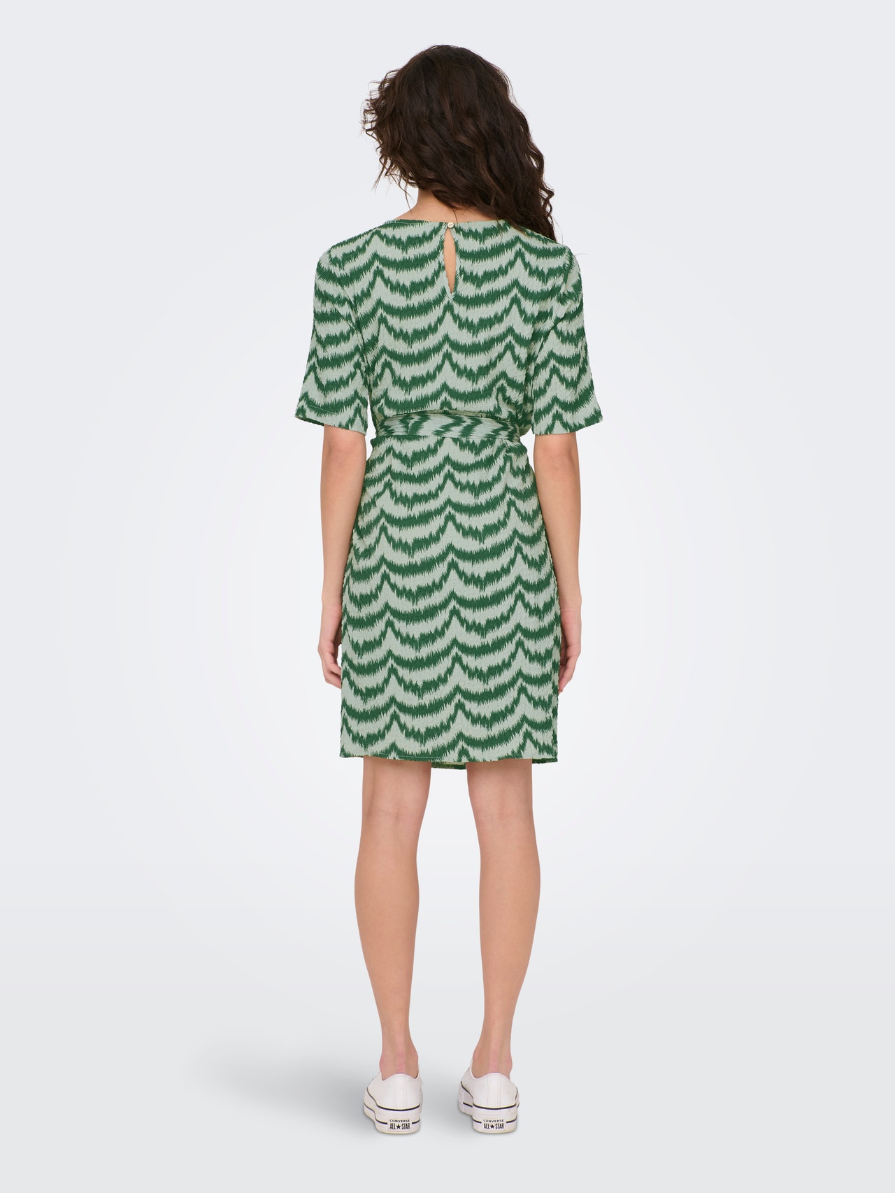 ONLY Regular fit O-hals Korte jurk -Granite Green - 15310739