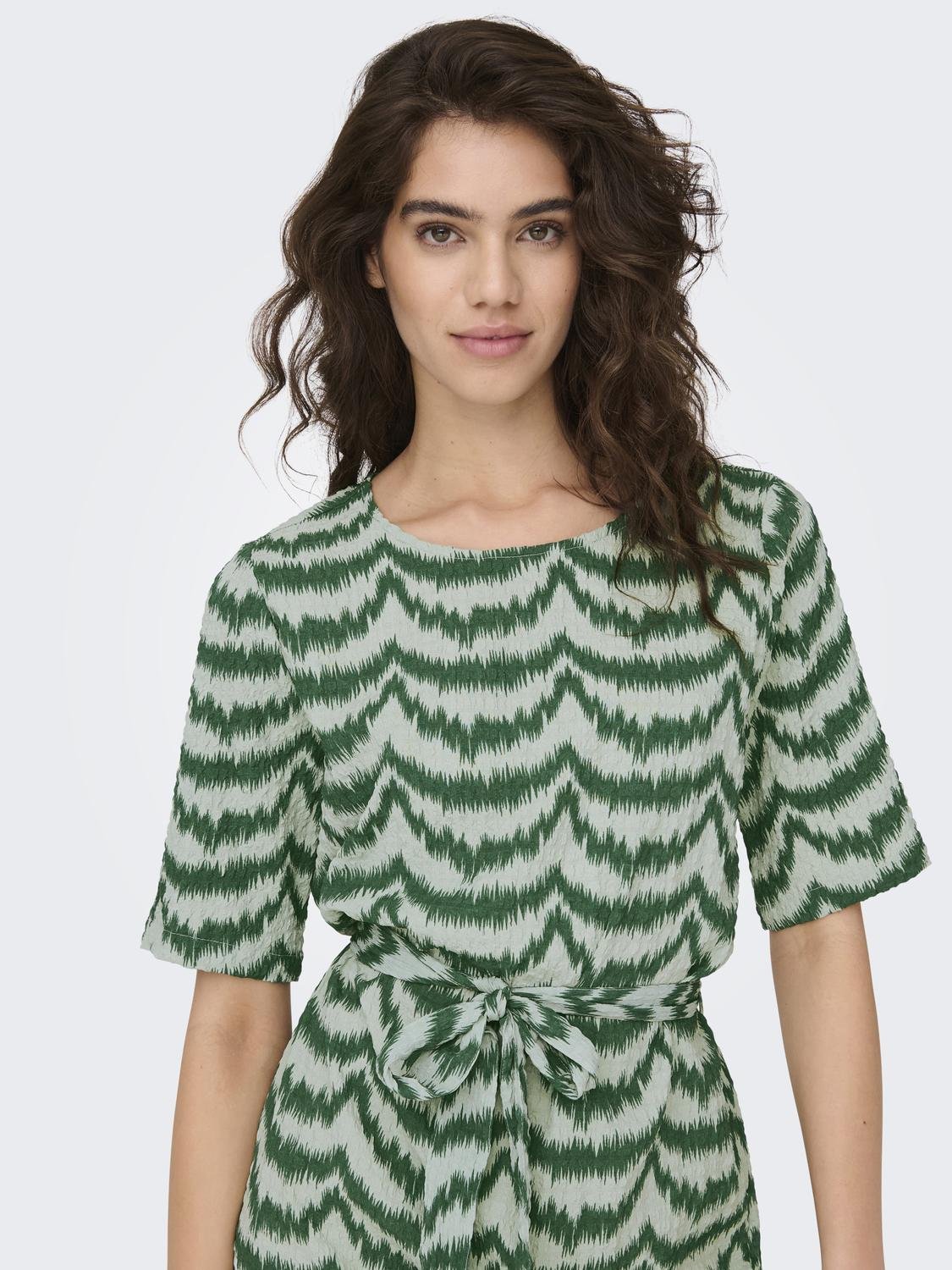 ONLY Regular Fit Round Neck Short dress -Granite Green - 15310739