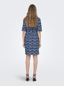 ONLY Normal geschnitten Rundhals Kurzes Kleid -Della Robbia Blue - 15310739