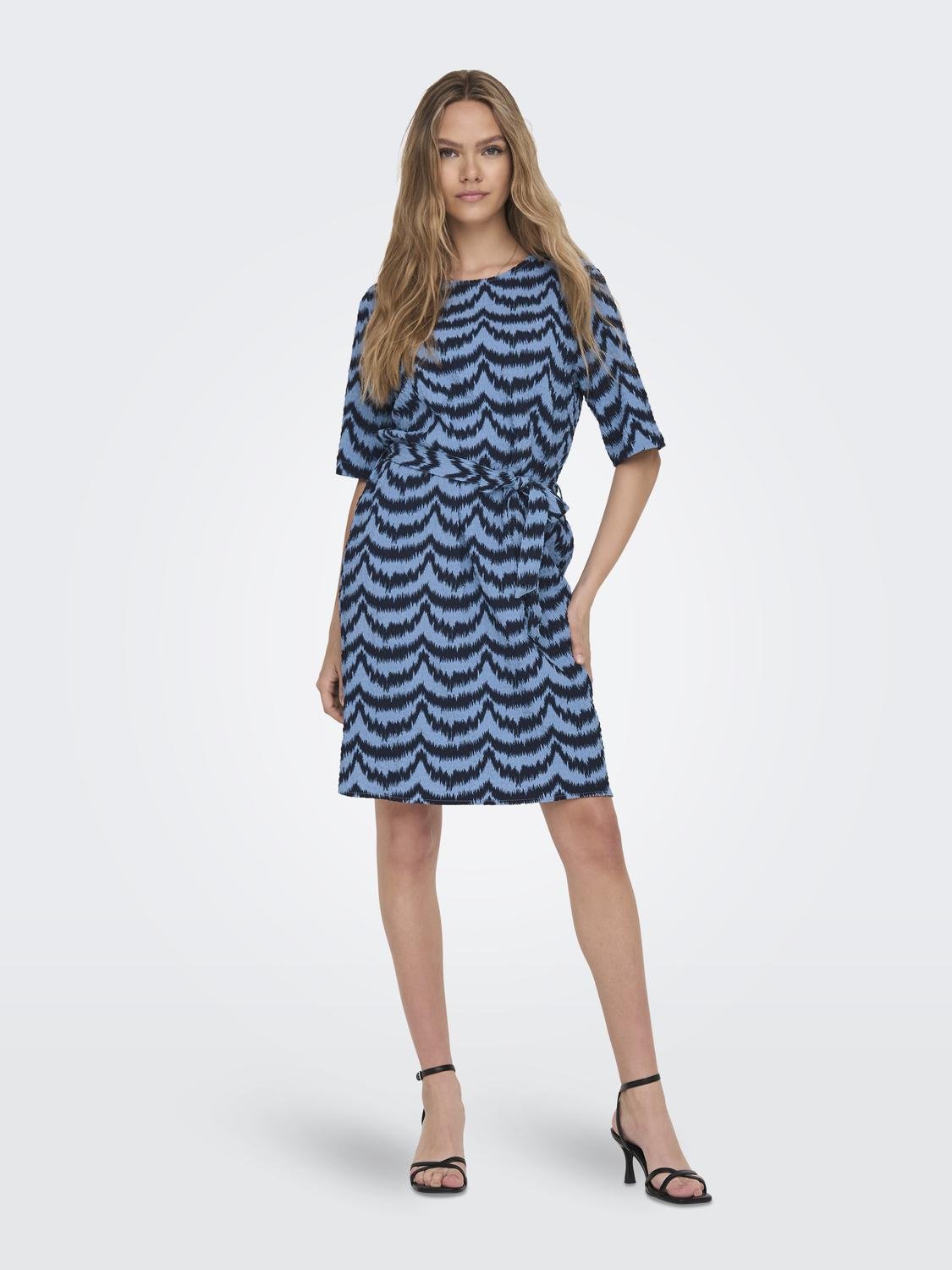 ONLY Regular Fit O-hals Kort kjole -Della Robbia Blue - 15310739