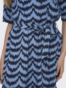 ONLY Regular fit O-hals Korte jurk -Della Robbia Blue - 15310739