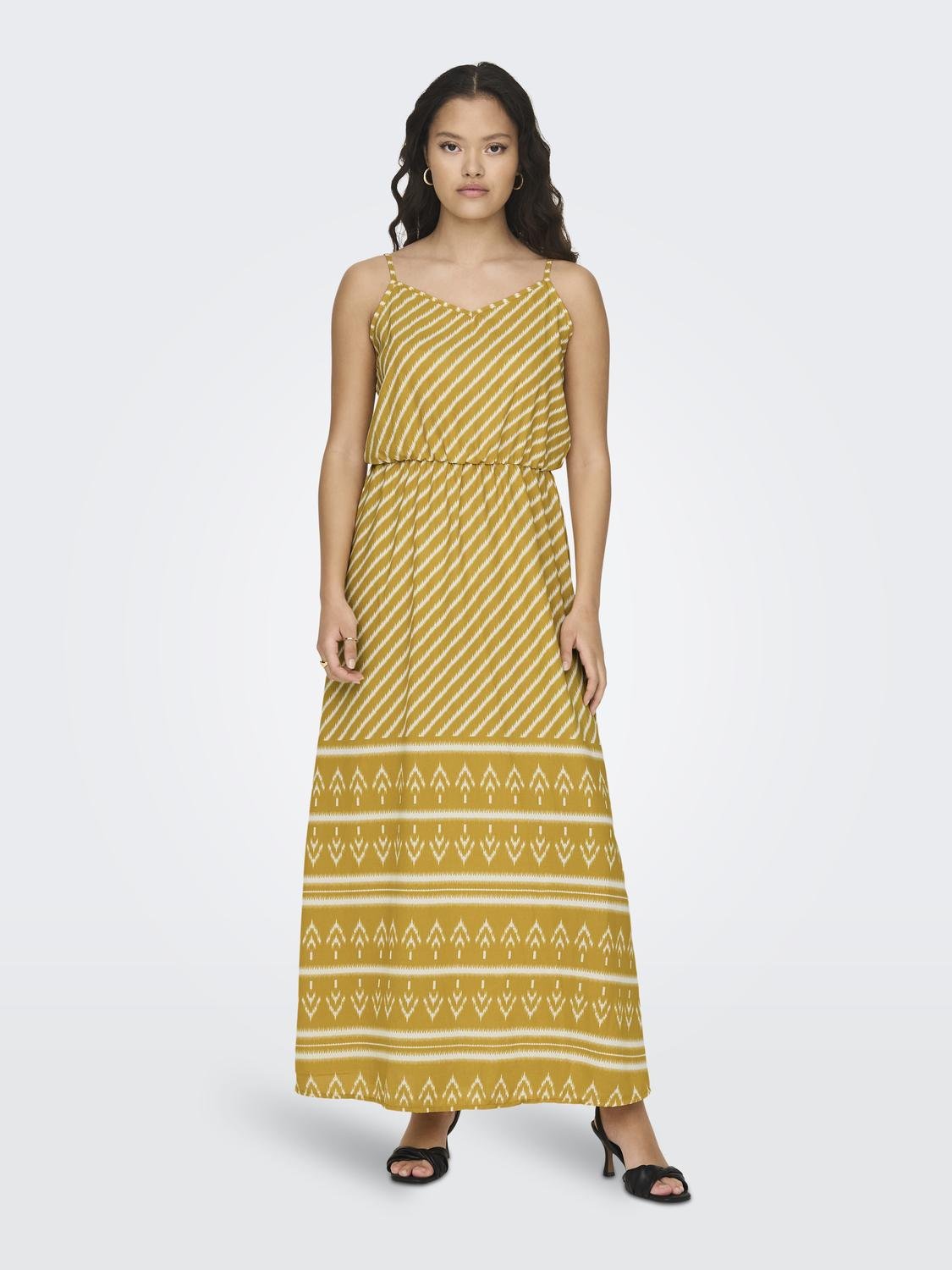 ONLY Ærmeløs lang kjole -Tawny Olive - 15310761