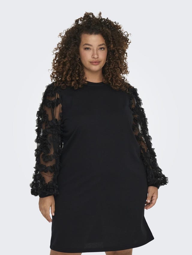 ONLY Curvy sweat dress with puff sleeves - 15310765