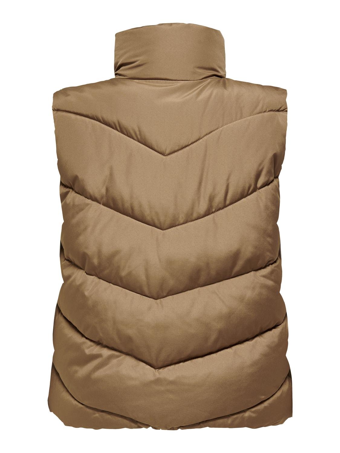 ONLY High neck Otw Gilet -Toasted Coconut - 15310770
