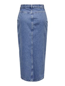 ONLY Maxi denim skirt with slit -Medium Blue Denim - 15310817