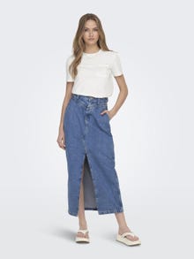 ONLY Long skirt -Medium Blue Denim - 15310817