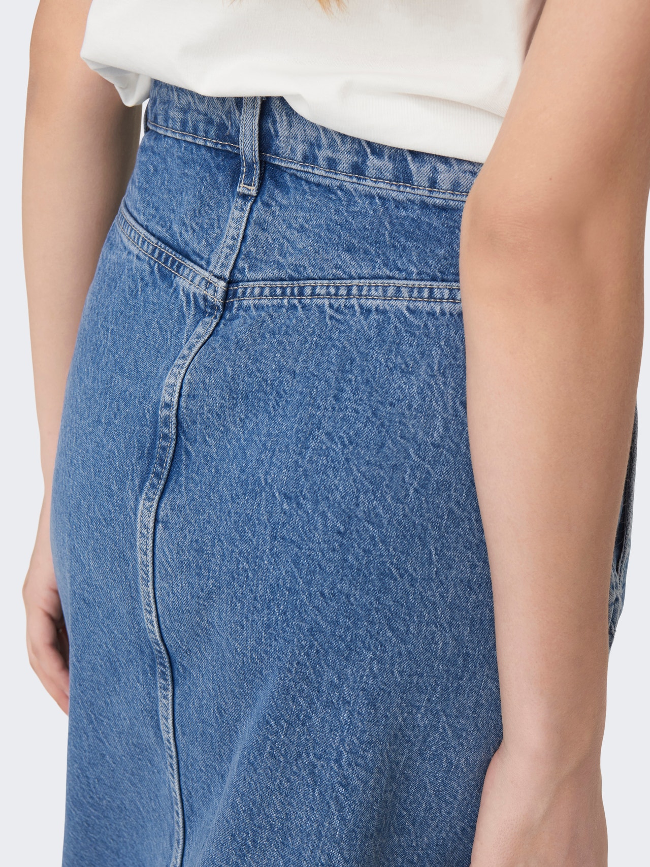ONLY Long skirt -Medium Blue Denim - 15310817