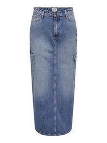 ONLY Lång kjol -Medium Blue Denim - 15310822