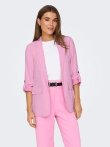 ONLY Long blazer with fold up -Begonia Pink - 15310839