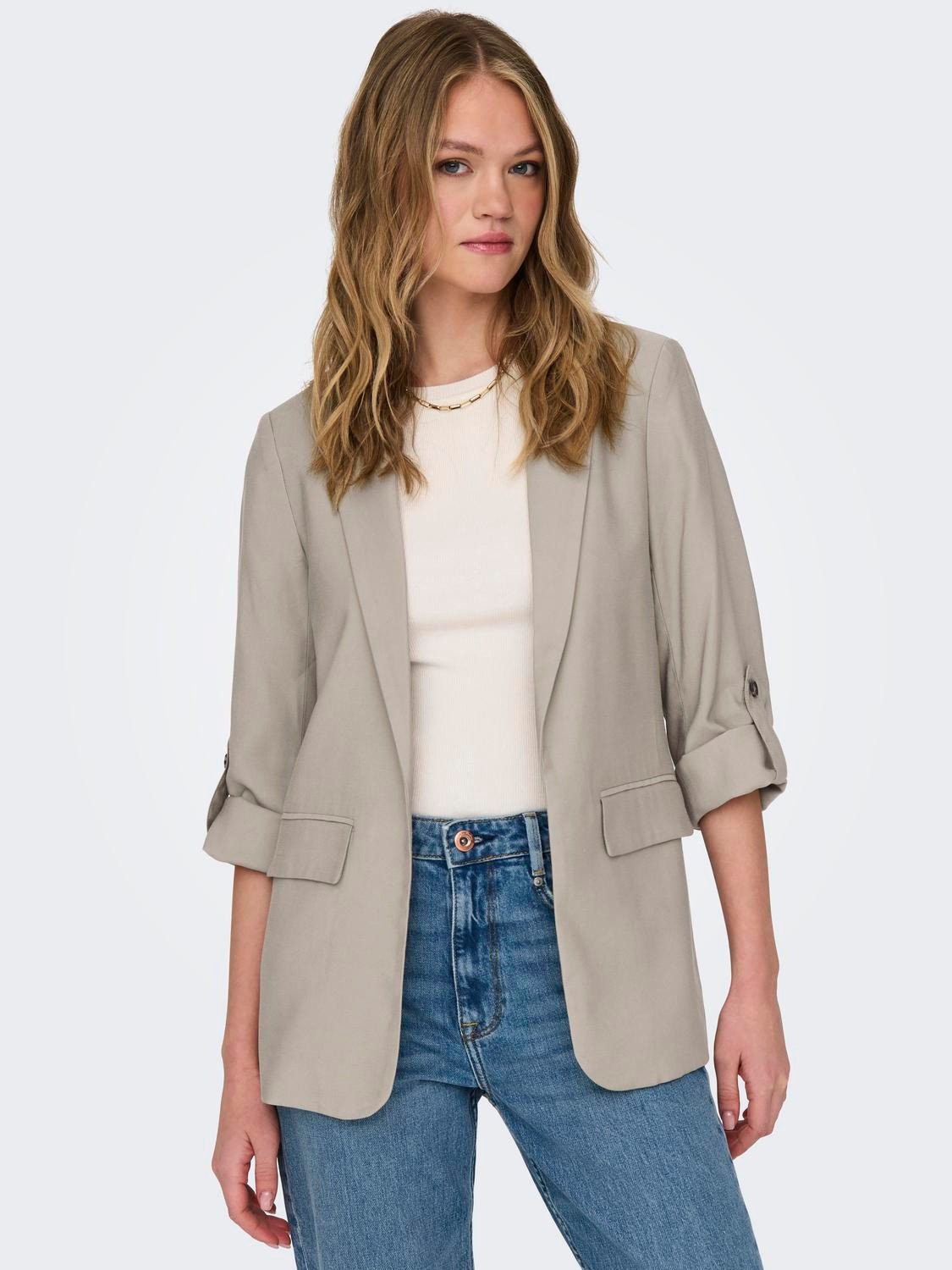 ONLY Long loose blazer -Pure Cashmere - 15310839