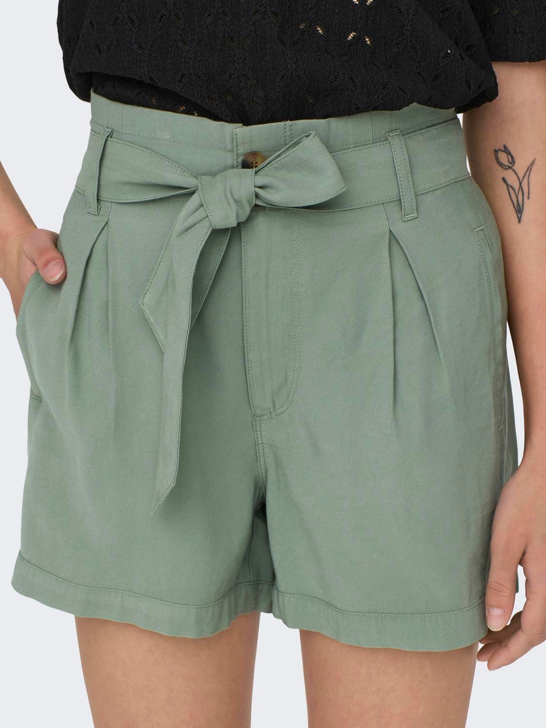 ONLY Regular Fit High waist Shorts -Lily Pad - 15310845