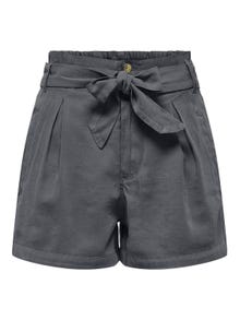 ONLY High waisted shorts with belt -Magnet - 15310845