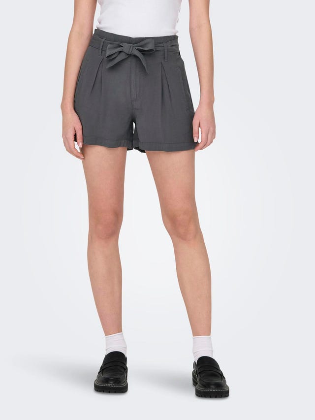 ONLY Højtaljede shorts med bælte - 15310845