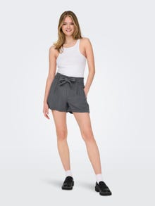 ONLY High waisted shorts with belt -Magnet - 15310845
