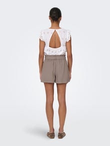 ONLY ONLARIS Cintura alta Corte regular Shorts -Fungi - 15310845