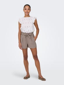 ONLY ONLARIS High waist Regular fit Shorts -Fungi - 15310845