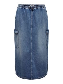 ONLY CARSTELLA Denim Long skirt -Medium Blue Denim - 15310854
