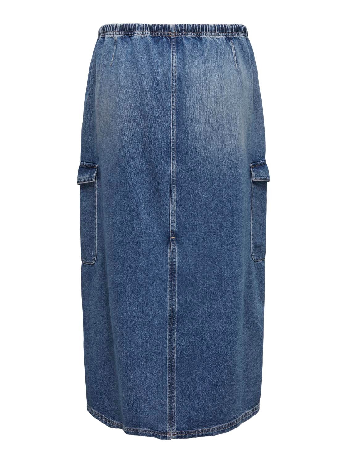 ONLY Long skirt -Medium Blue Denim - 15310854