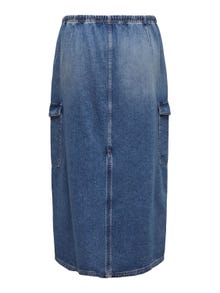 ONLY maxi Curvy cargo denim skirt -Medium Blue Denim - 15310854