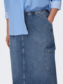 ONLY CARSTELLA Denim Long skirt -Medium Blue Denim - 15310854