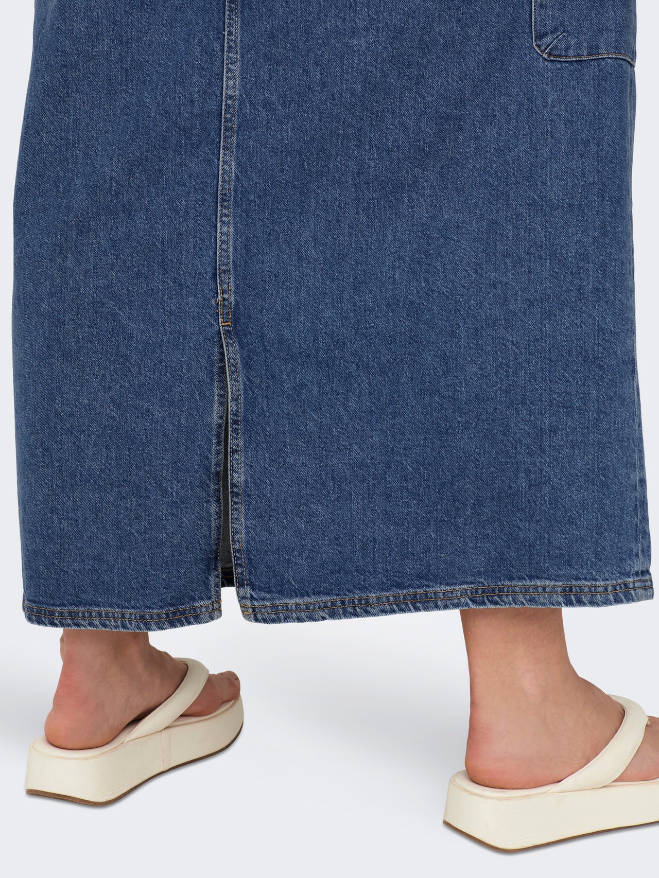 ONLY CARSTELLA Denim Long skirt -Medium Blue Denim - 15310854