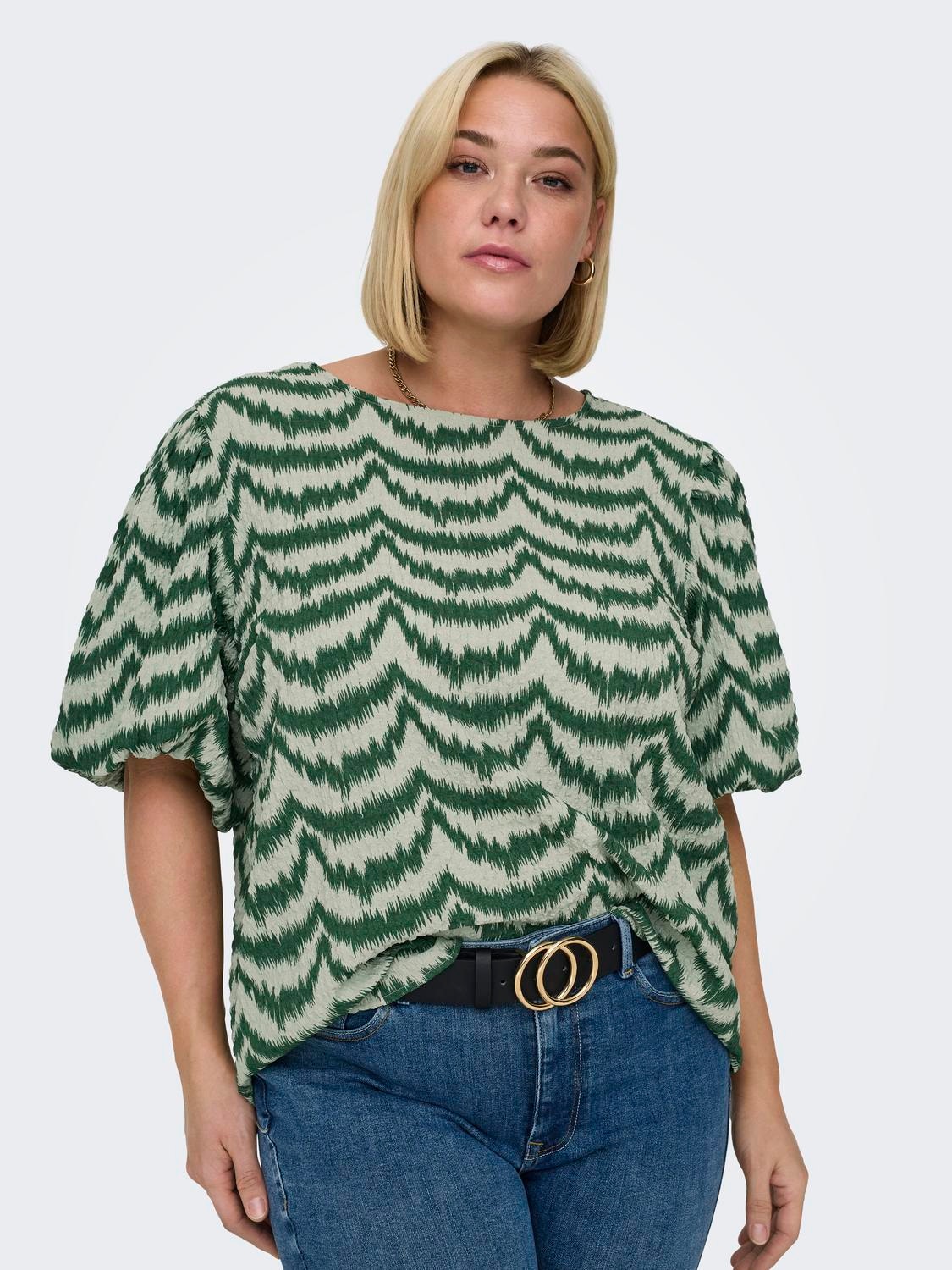 ONLY Regular Fit Round Neck Top -Granite Green - 15310857