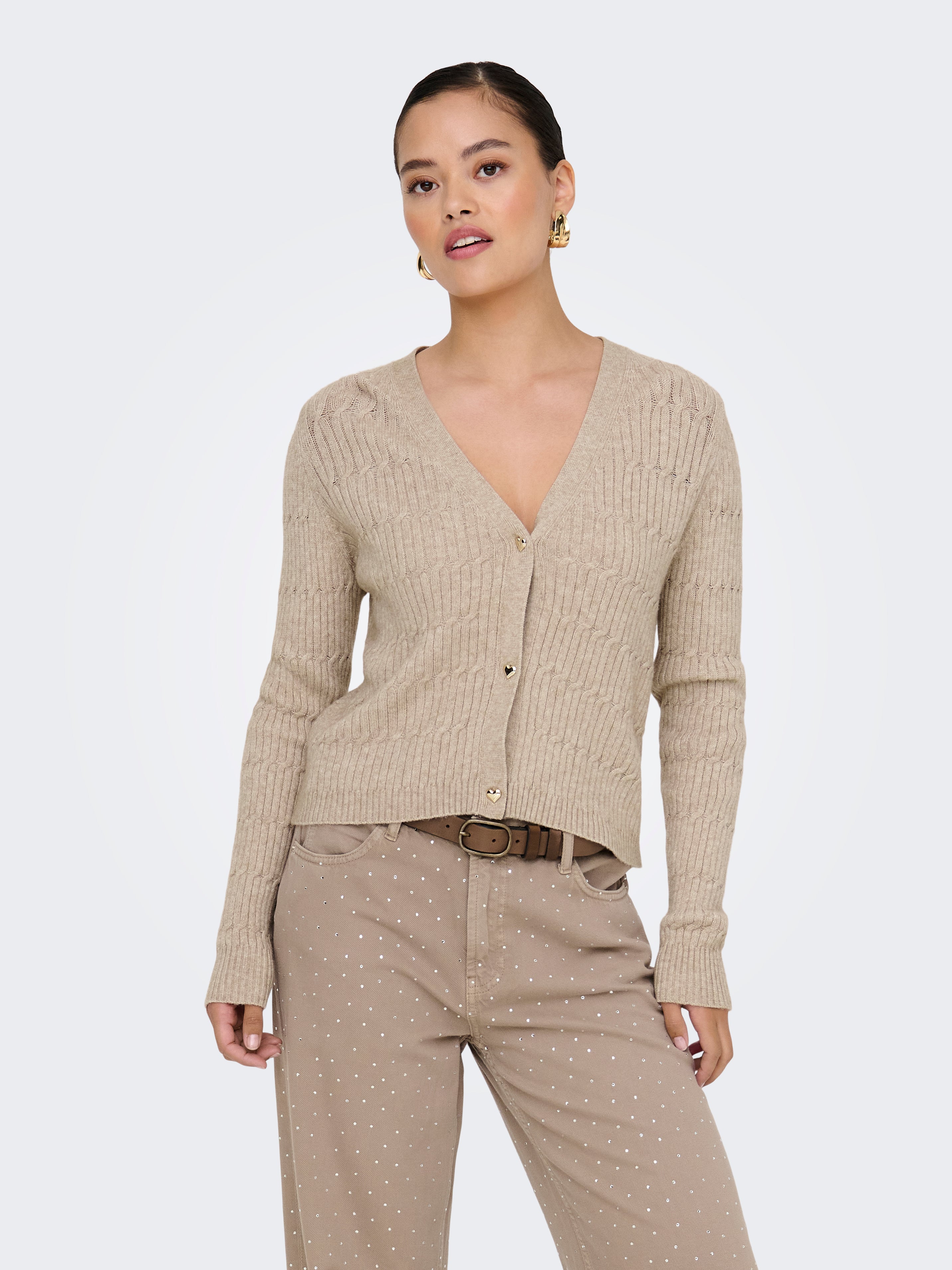 ONLY Rundhalspullover ONLKATIA LS STRUCTURE PUFF O-NECK CC KNT ONLY Rundhalspullover ONLKATIA LS STRUCTURE PUFF O-NECK CC KNT