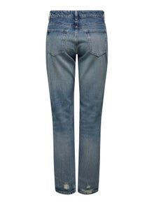 ONLY Jeans Straight Fit Taille moyenne -Medium Blue Denim - 15310924