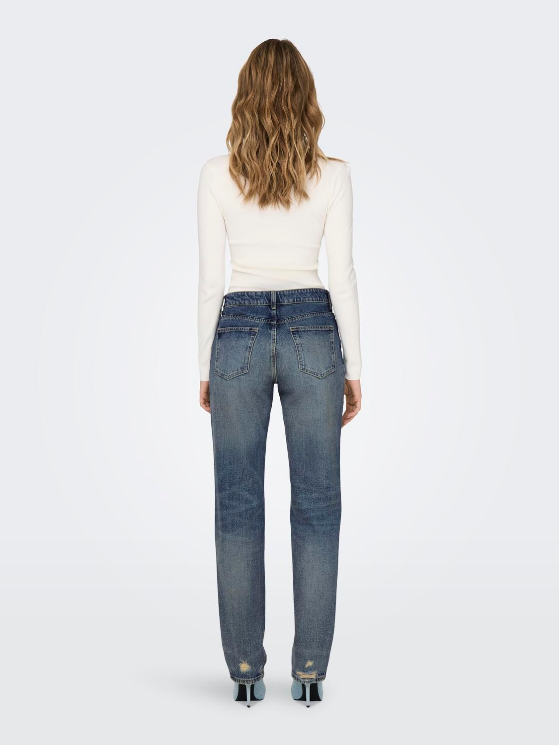 ONLY Jeans Straight Fit Vita media -Medium Blue Denim - 15310924
