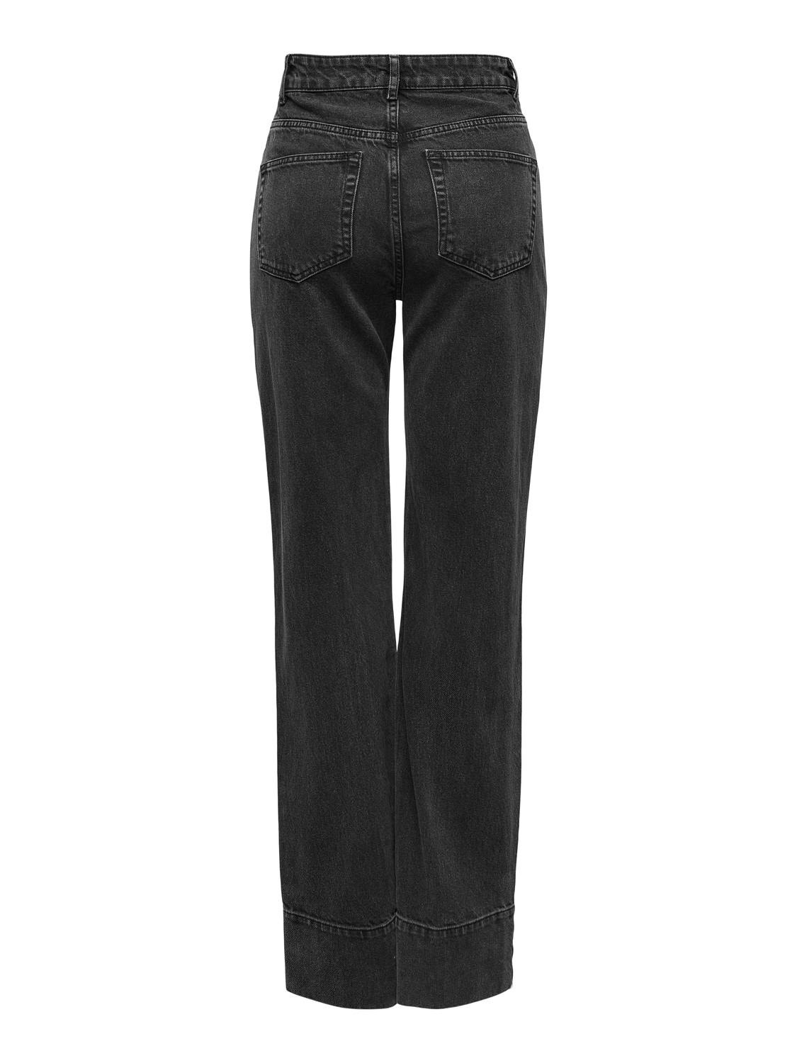 ONLY ONLCamille High Waist Wide Jeans -Washed Black - 15310957