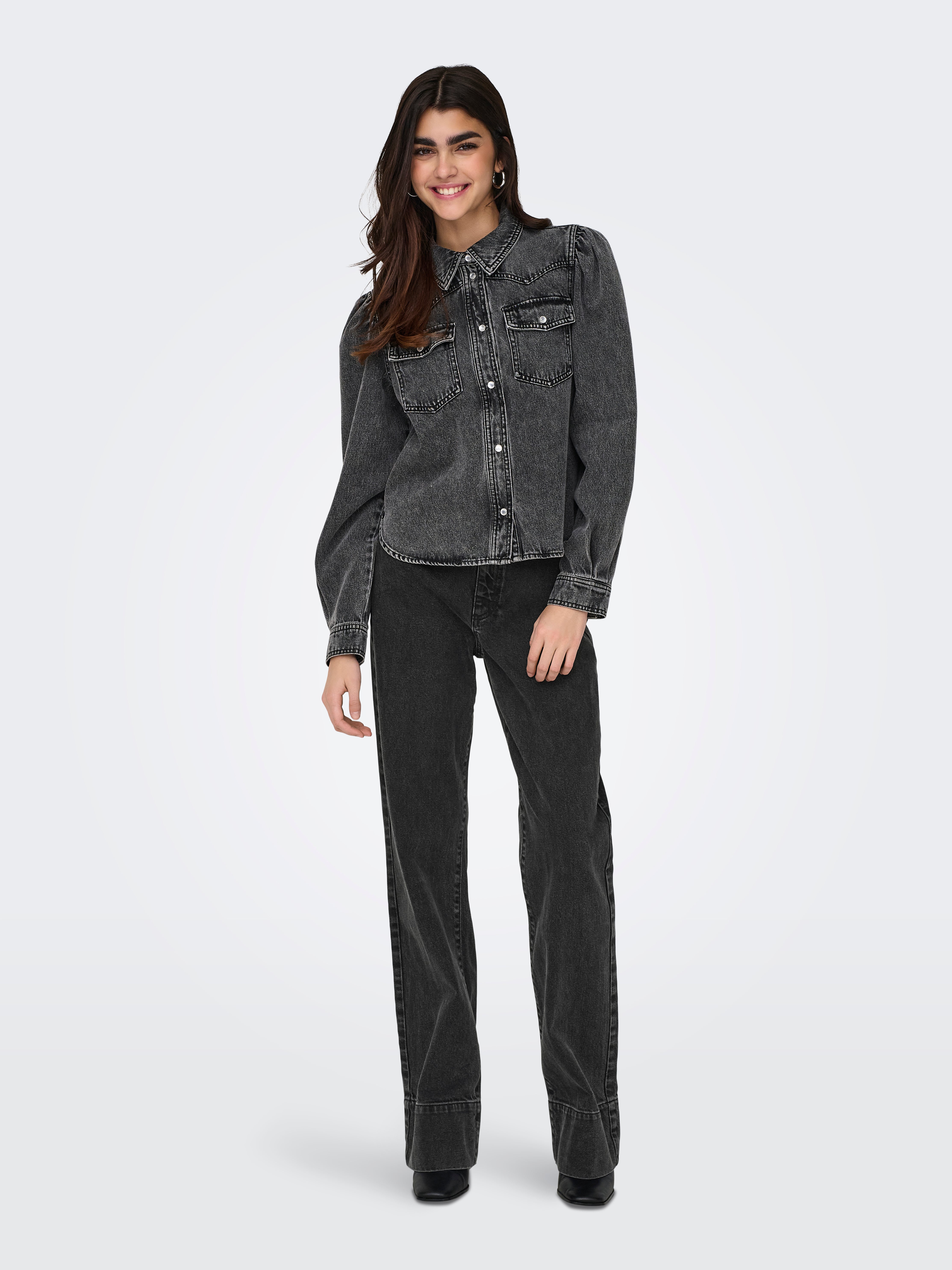【SCENERITY】Black wide jeans ONLCAMILLE high waist Wide leg fit Jeans | Black | ONLY®