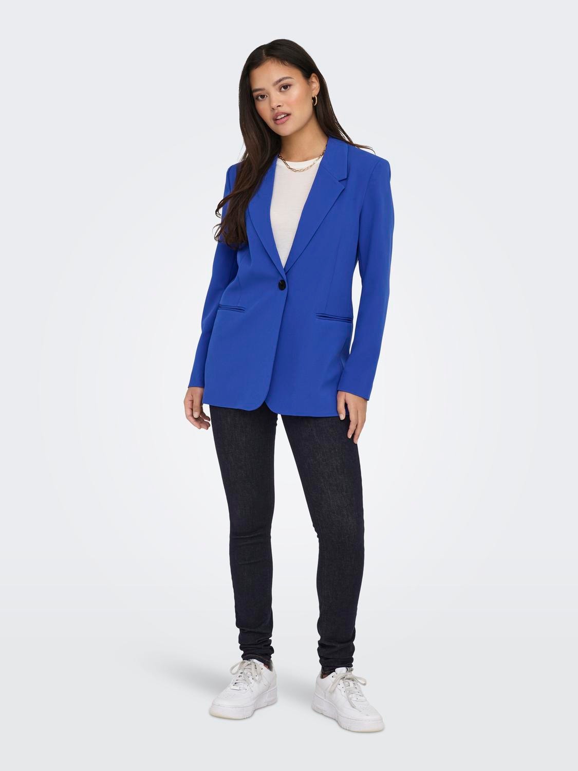 ONLY Regular Fit Reverse Blazer -Dazzling Blue - 15310964