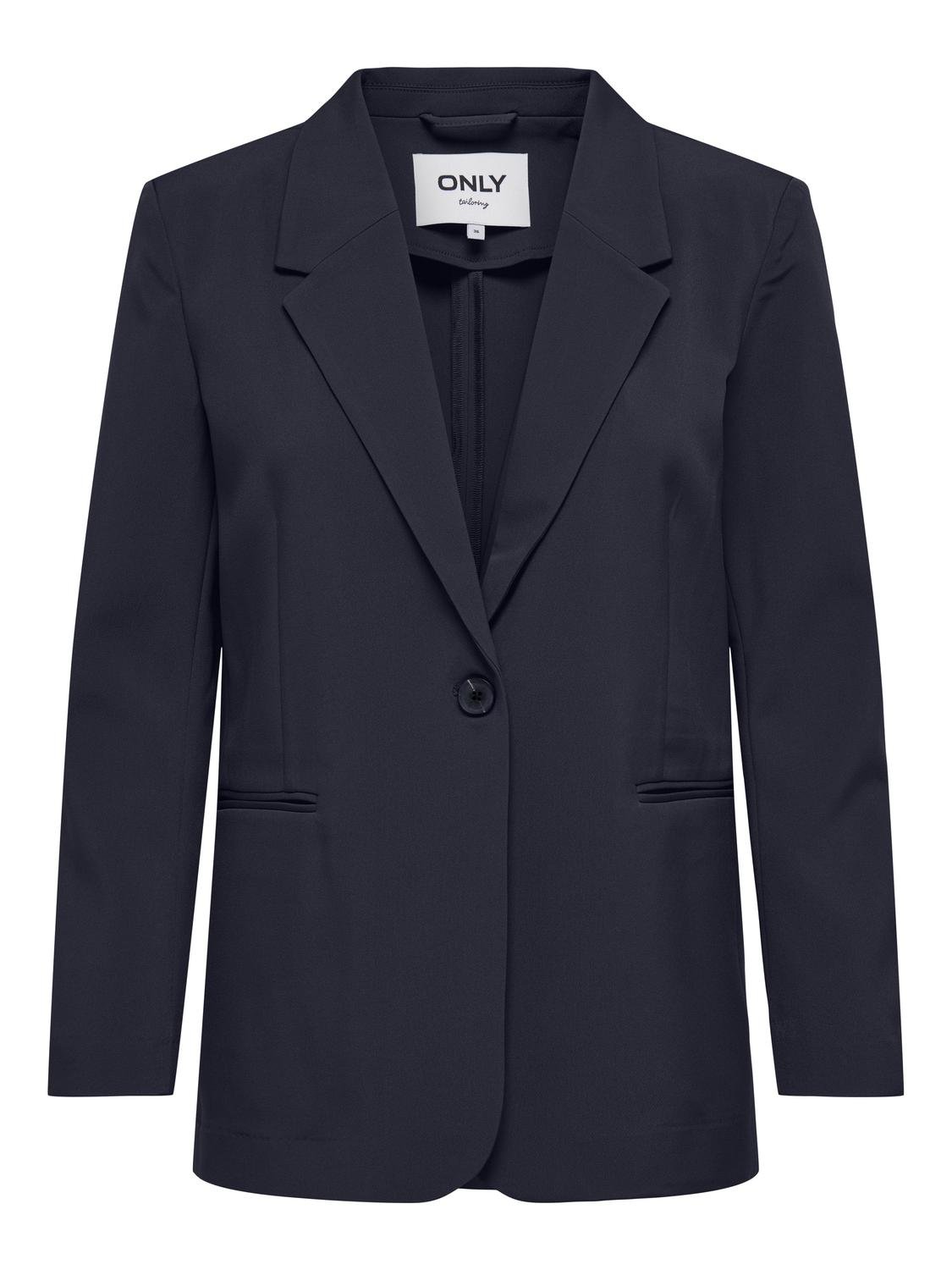 ONLY Ensfarvet blazer -Night Sky - 15310964