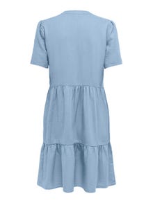 ONLY Normal geschnitten V-Ausschnitt Kurzes Kleid -Cashmere Blue - 15310970