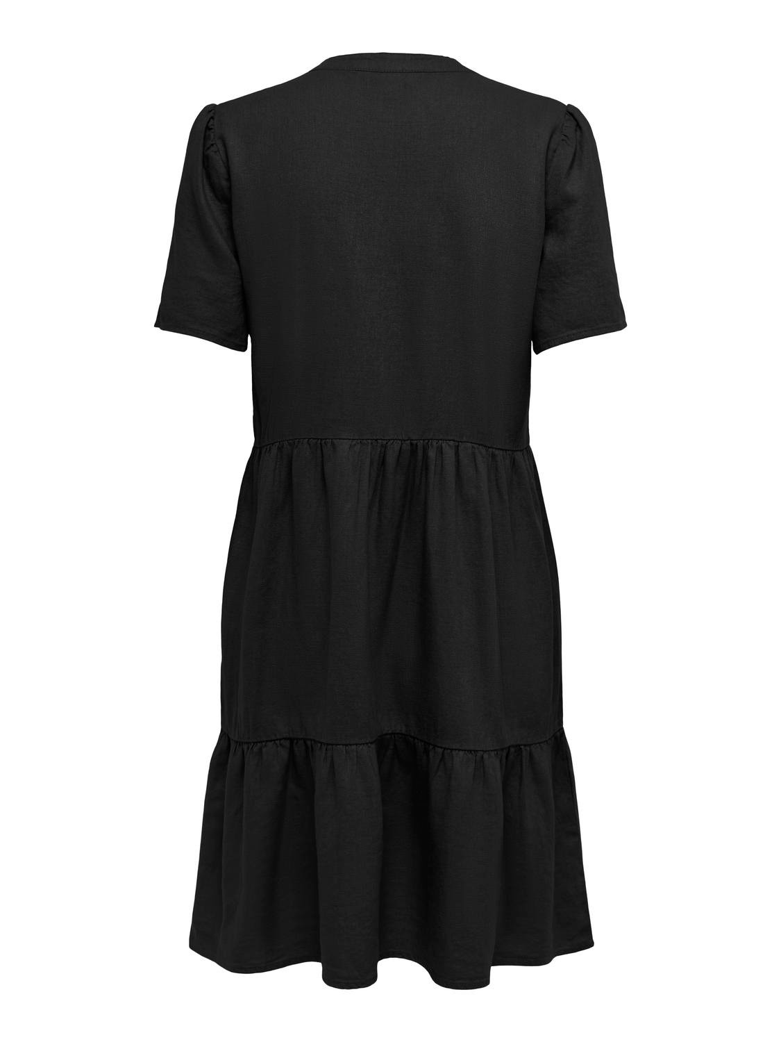 ONLY Krój regularny Dekolt w serek Krótka sukienka -Black - 15310970