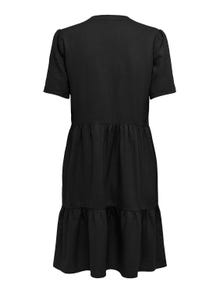 ONLY Normal geschnitten V-Ausschnitt Kurzes Kleid -Black - 15310970