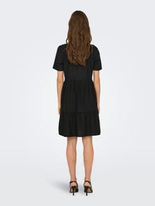 ONLY Normal passform V-ringning Kort klänning -Black - 15310970