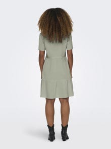 ONLY Vestido corto Corte regular Cuello en V -Oil Green - 15310970