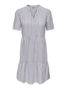 ONLY Regular Fit V-hals Kort kjole -Bright White - 15310970