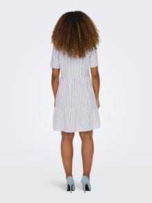 ONLY Regular Fit V-Neck Short dress -Bright White - 15310970