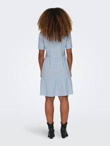 ONLY Mini v-neck dress -Blissful Blue - 15310970