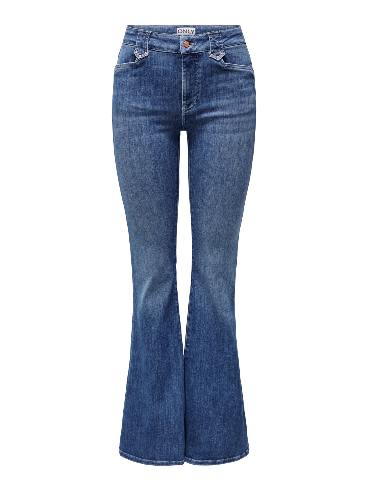 ONLY ONLCHERYL Mid waist Flared fit Jeans -Medium Blue Denim - 15310972