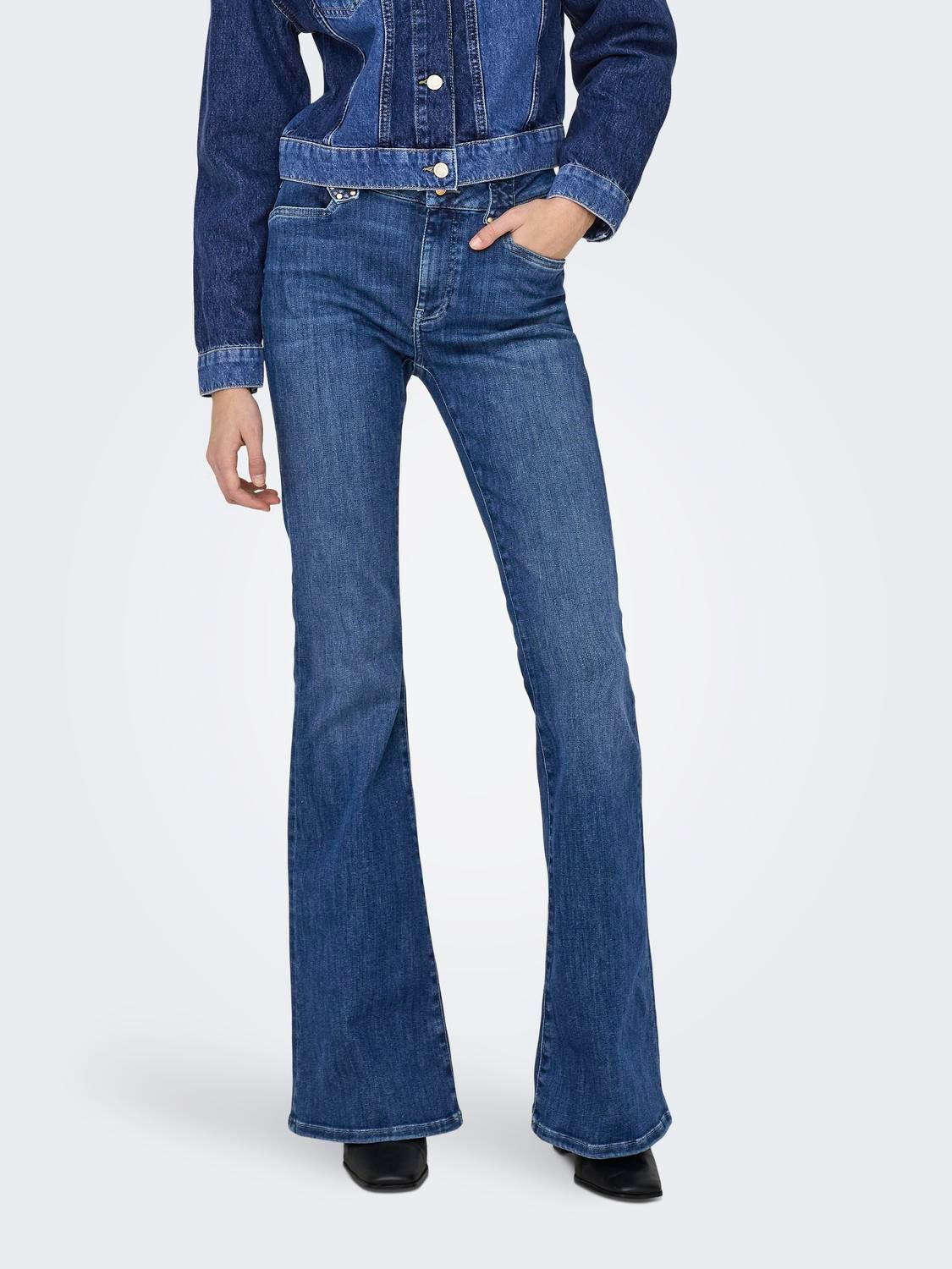 Onlcheryl Mittlere Taille Ausgestellt Jeans