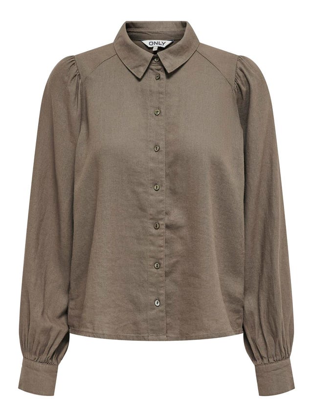 ONLY Long sleeve linen shirt - 15310974