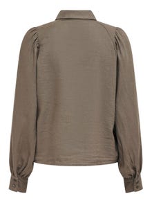 ONLY Long sleeve linen shirt -Walnut - 15310974