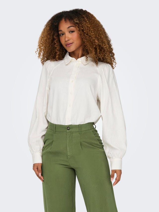 ONLY Loose Fit Button-down collar Puff sleeves Shirt - 15310974