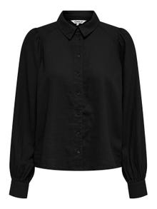 ONLY Langærmet hørskjorte -Black - 15310974