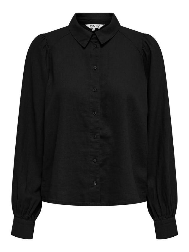 ONLY Loose Fit Button-down collar Puff sleeves Shirt - 15310974