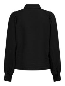 ONLY Loose Fit Button-down collar Puff sleeves Shirt -Black - 15310974