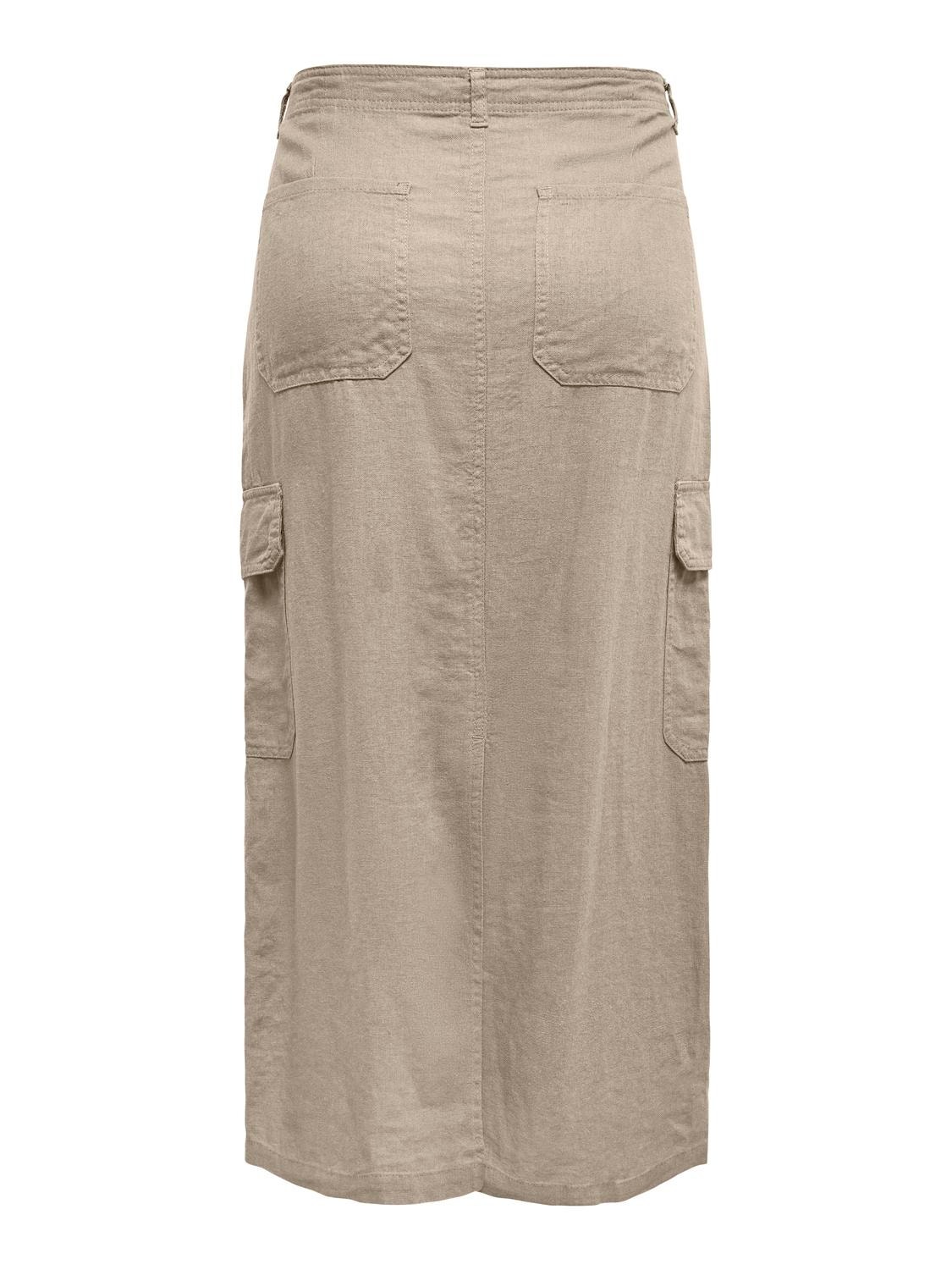 ONLY Lång kjol -Oxford Tan - 15310976